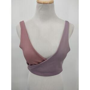 Fawn activewear cross top Bra purple Pink size medium Sports Active Wear